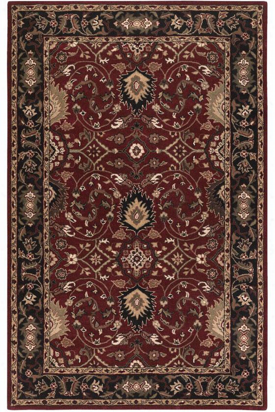 Valenciaa Area Rug - 9'x12', Red