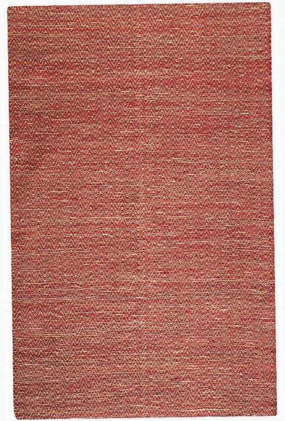 Zigg Zag Jute Area Rug - 5'6""x8'6"", Red