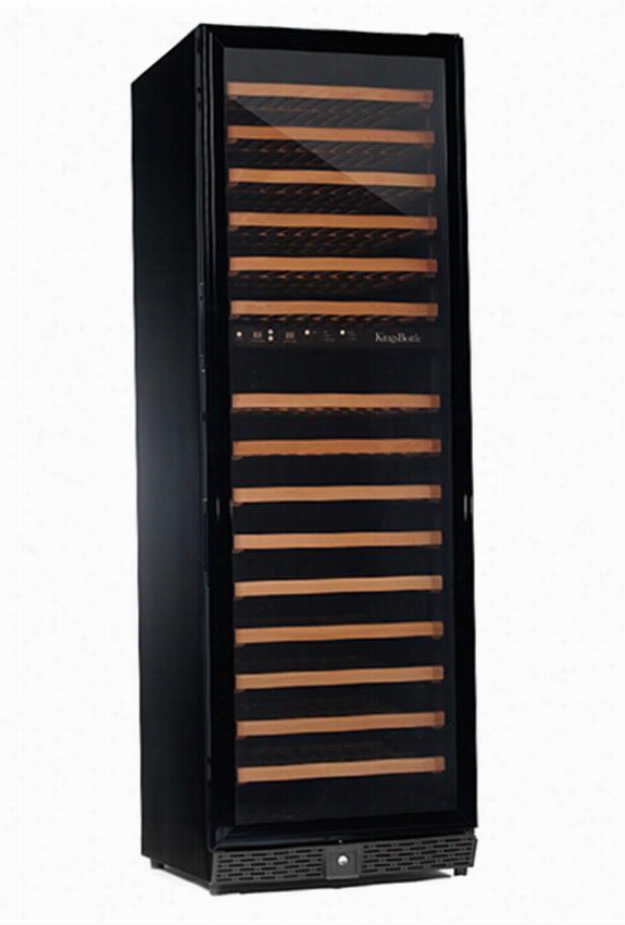 170-bottle Dual Zone Compressr Wine Cooler - 71""hx23""wx27&quo T;"d, Black