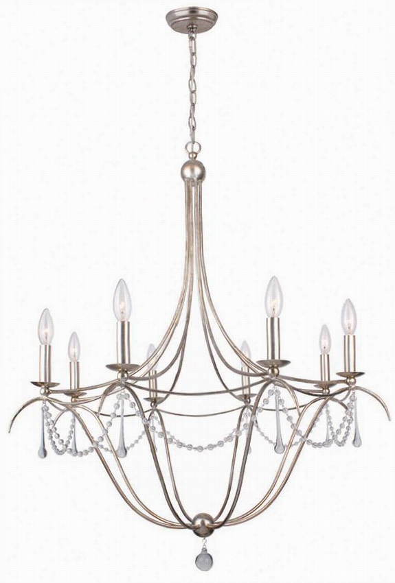 Anstasia 8-li Ghht Chandelier  - 34""hx31.5""diame, Silver