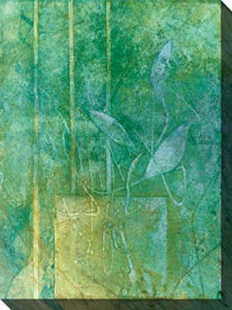 Aqueous Ii Canvas Wall Art - Ii, Green