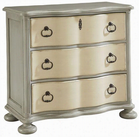 Bowden 3--drawer Chest - 36""hx38""wx19""d, White