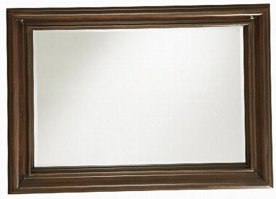 Bowden Mirror - 36""hx46""wx2""d, Deep Brown