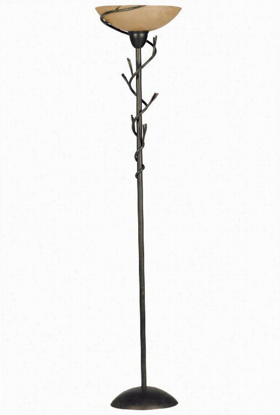 Branches Torchiere - 72""h, Bronze