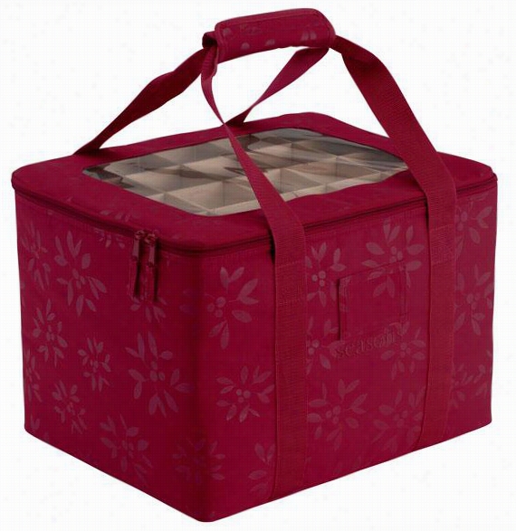 Christmas Ornament Organizer - 12""""hx13""" &quo T;w, Crimson Red