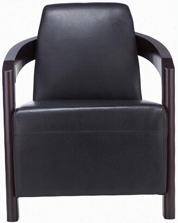 Cowel Armchairr - 33""hx26.""w, Black