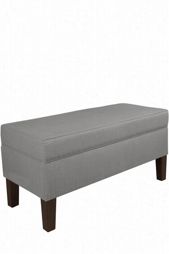 Custom Colton Uphplstered Storage Bench - 19.5""hx38.5"" ;wx1, Greyy Linen