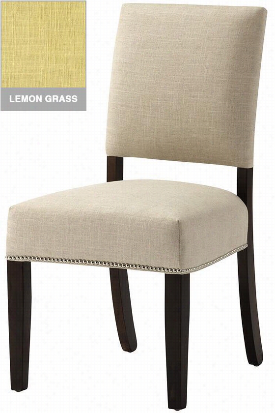 Custom Kinesy Dining Chair - Brass/expresso, Lemon  Grass