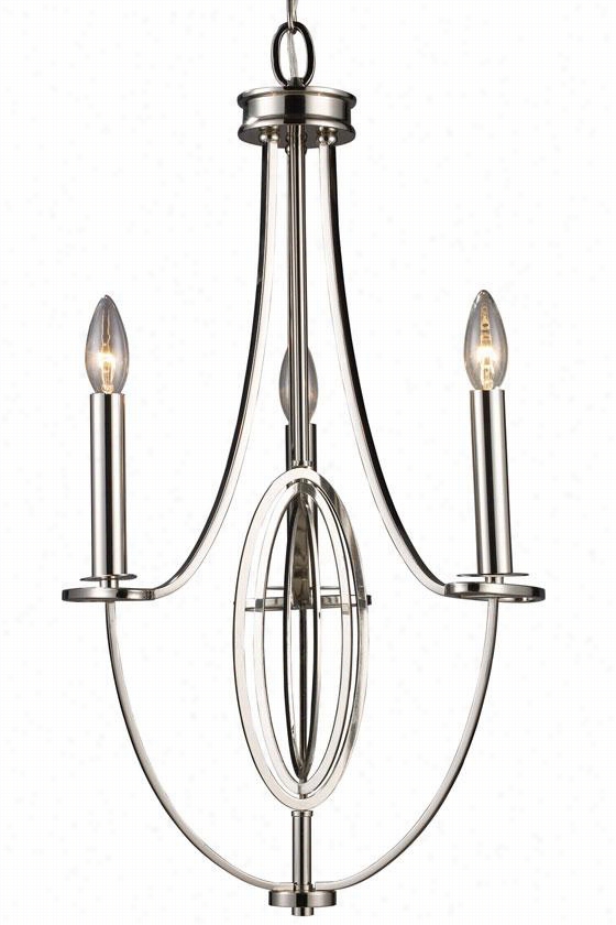 Devin Cchandelier - 26&q Uot;"hx12""w, Steel Grray Nickel