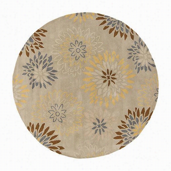 Gisborne Area Rug - 6'round, Hoary