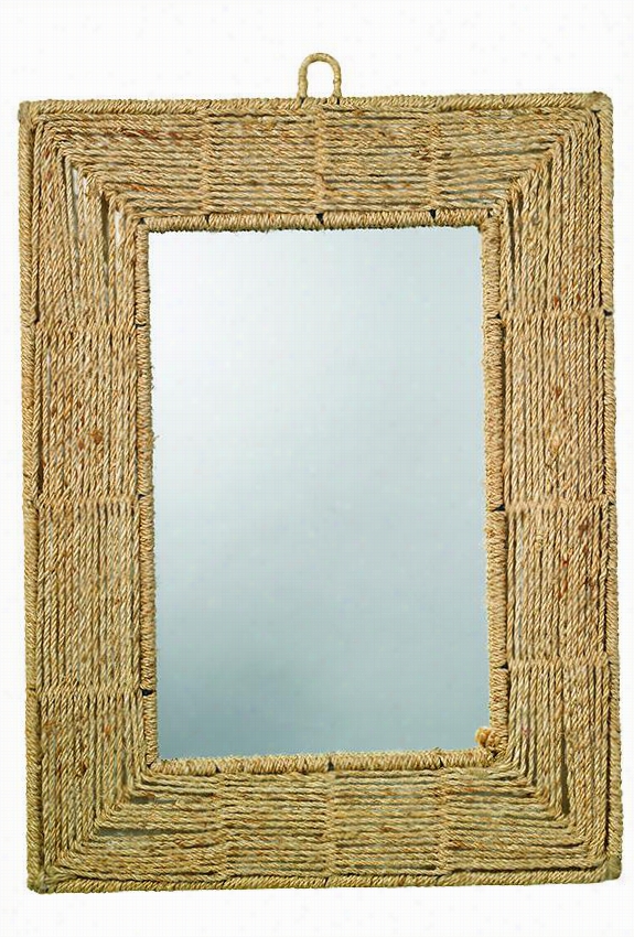 Isis Jute Mirror - 33""hx25.5 ""wx1""d, Natural Jute