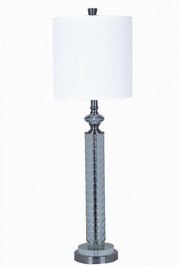 Janessa Buffet Lamp - 36""hx11""diameter, Clear