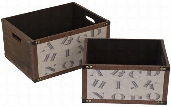 Letter Boxes - Set Of 2 - Est Of Two, Br Own