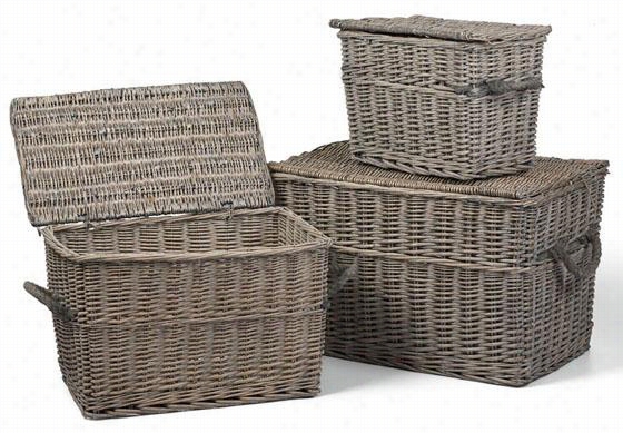 Lyon Storage Baskets - Set Of 3 - Set Of 3, Grey