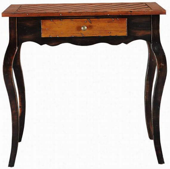 Maison Cacent Sid Table - 30"&quuot;hx30""w, Borwn Wood