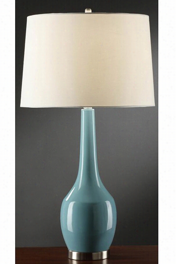 Nina Table Lamp - 29.25""hx7""diameter, Blue