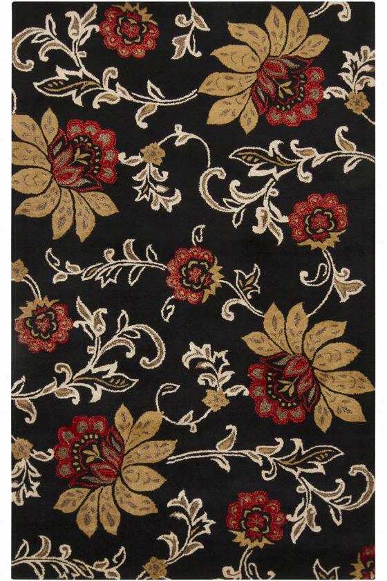 Nydia Area Rug  - 9'x13', Black