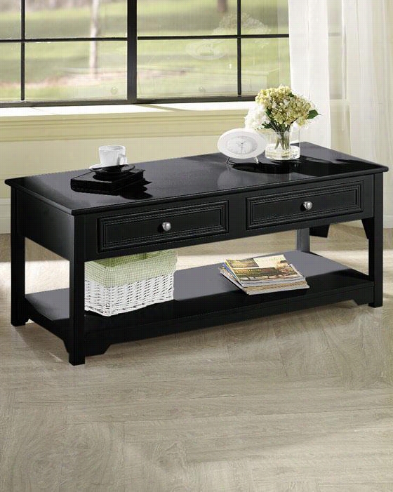 Oxford Coffee Table - 4-drawer, Black