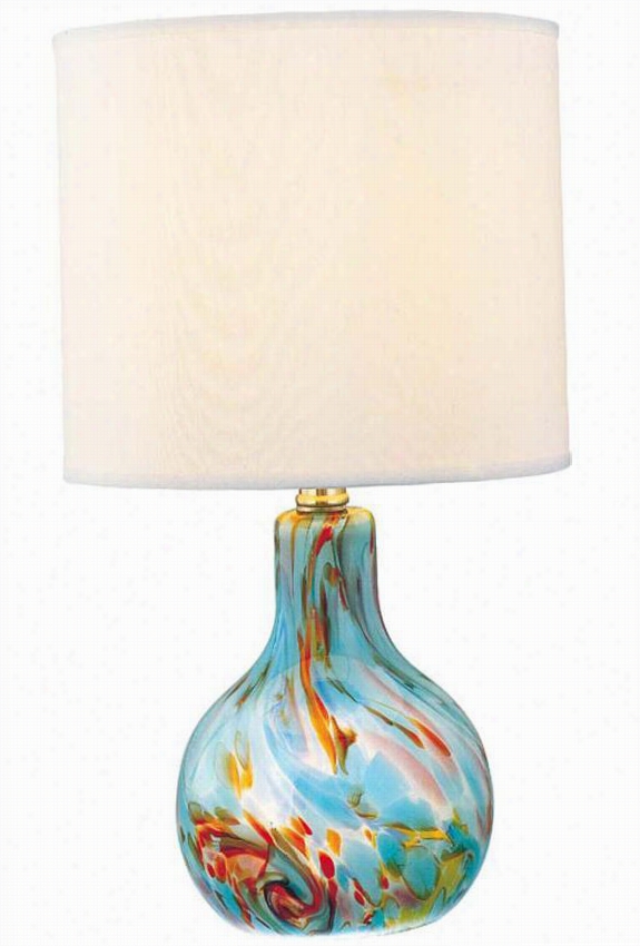 Pepita Table Lamp - 14.5""hx8&quo T;"d, Aia Blue