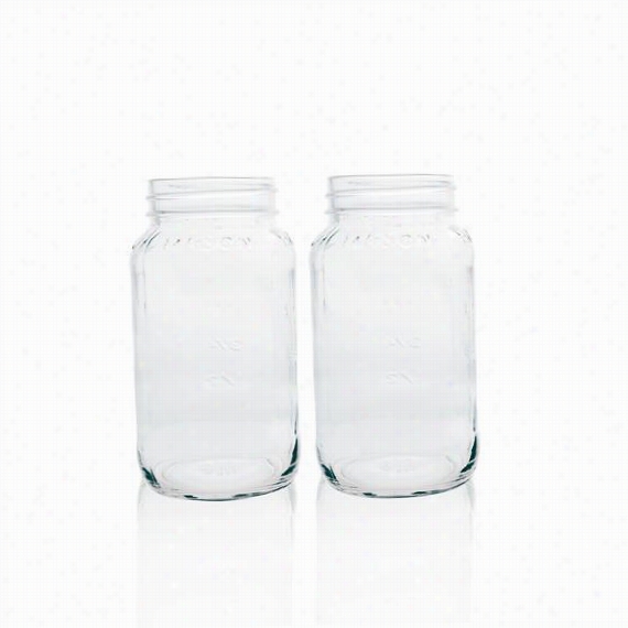 Personalized Monogram 26 Oz. Mason Jar - Set Of 2 - 6.5""hx3.5""diameter, Clear