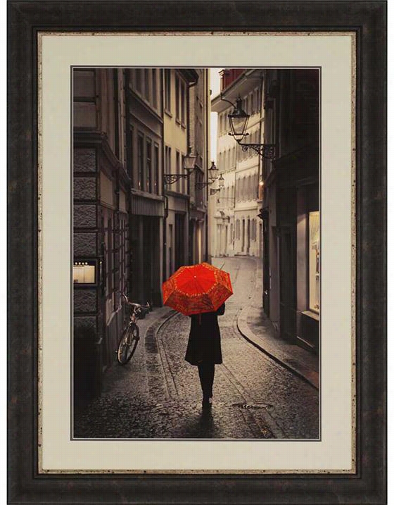 Red Umbrella Wall Art - 48"&quothx36""wx1""d, Stephano Corso