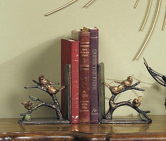 Sparrow Bookends - Set  Of 2 - 6&quott;"hx5""wx4""d, Black