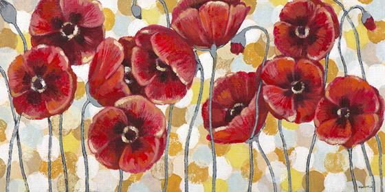 Sunglow Poppies Wall Art - 18&quor;"hx36""wx1.5""d,, Norman Wyatt