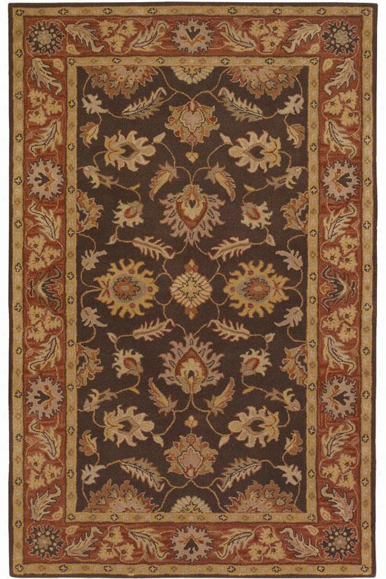 Teistan Area Rug - 9'9"" Ound, Chocolate Brown