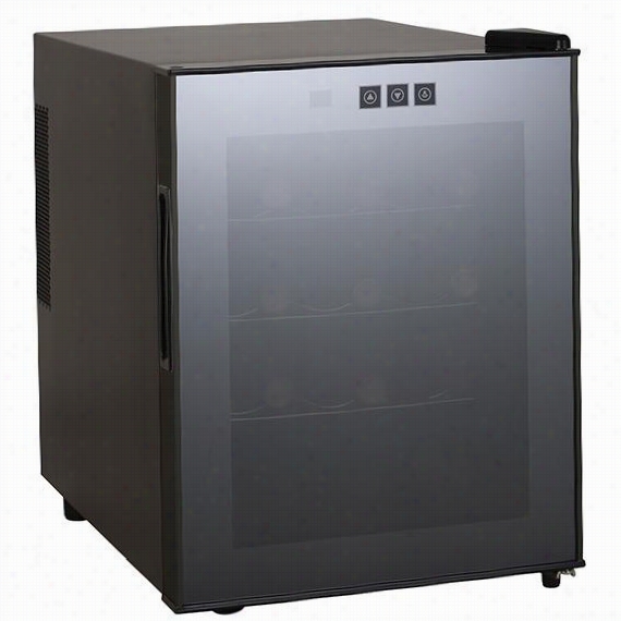 12-bottle Thermoelectric Wine Cooler - 18""hx14""wx19""d, Black