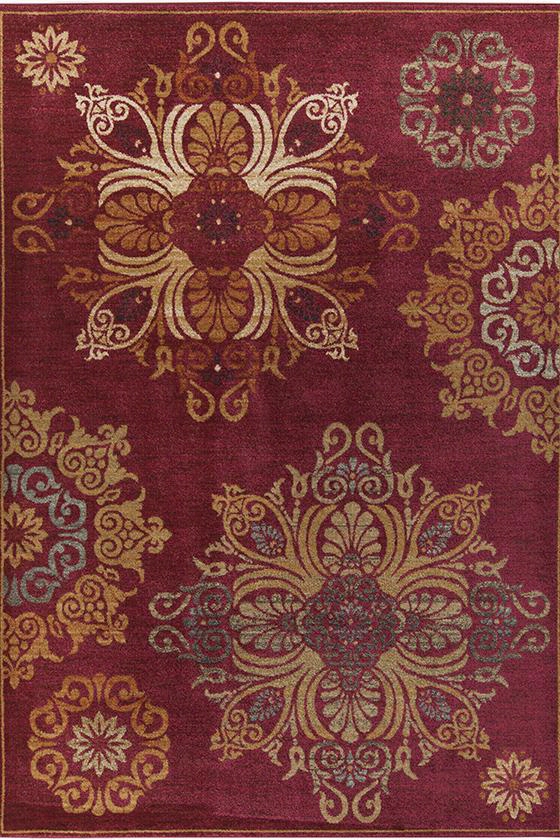 Abydos Area Rug - 2'7&q Uot;&qot;x4'7"", Maroon