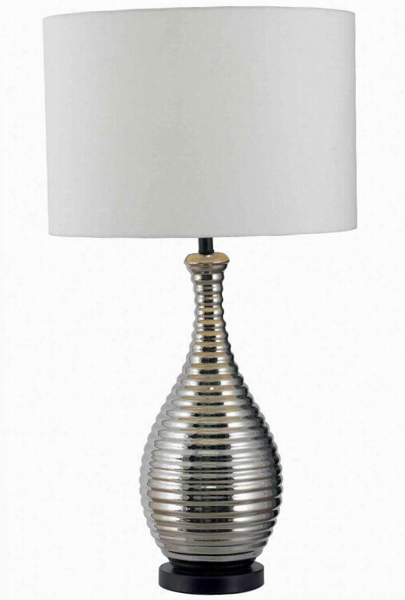 Achilles Ttable Lamp - 32""hx16"&qu Ot;d, Silver Chorme