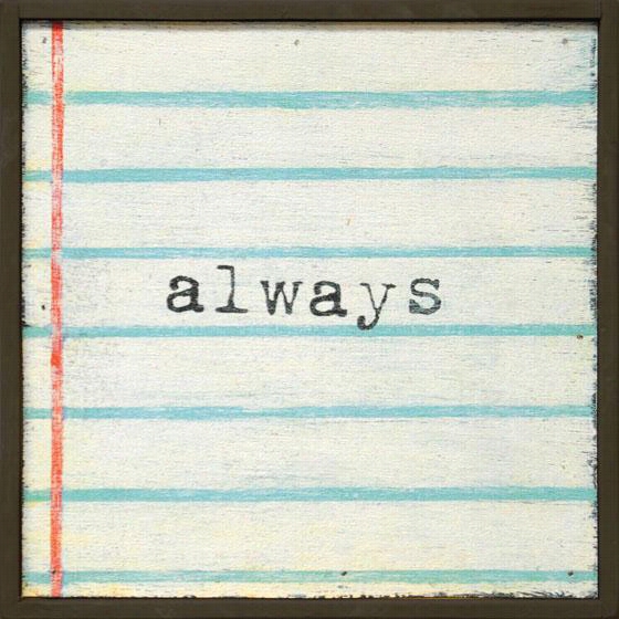 Always Little Wall Art Print - 8.25hx8.25w, Multi