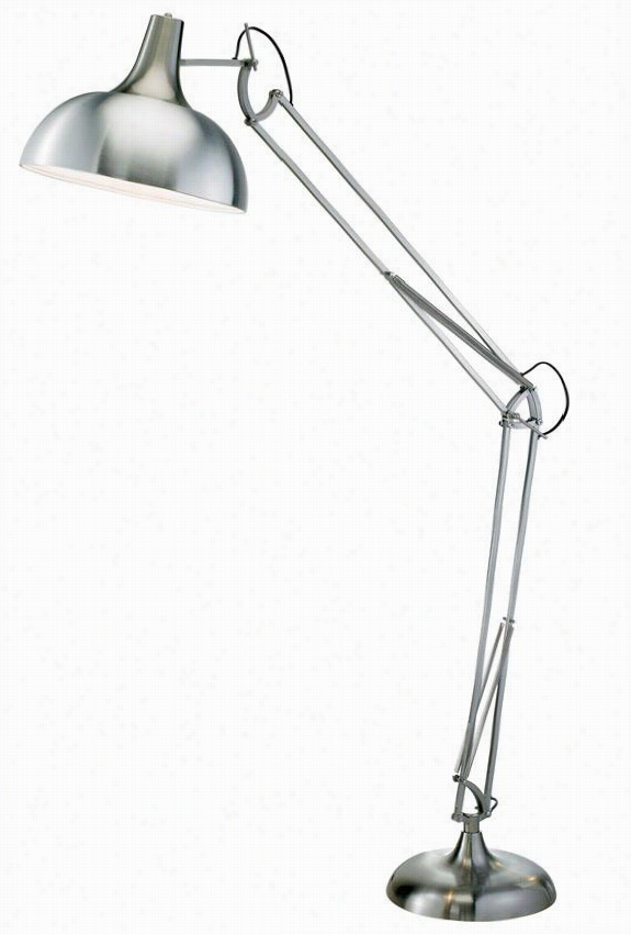 Atlas Floor Lamp - 78hx16wx53d, Silver