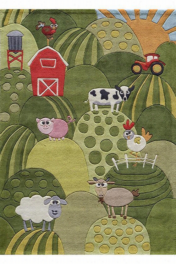 Barnyard Are Arug - 3'x5', Grass