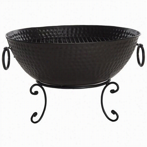 Cambodia Fire Pit - 34";"hx34""wx20""d, Black