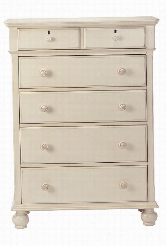 Carmel  Chest - 54""hx40&qot;"wx19""d, White