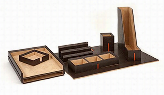 Carson Desk Set With Gift Box - Set, Ccoffee  Brown