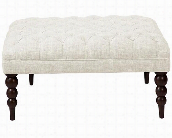 Custom Abingdon Upholstered Ottoman - 18"&;quot;hhx36""square, Linen White