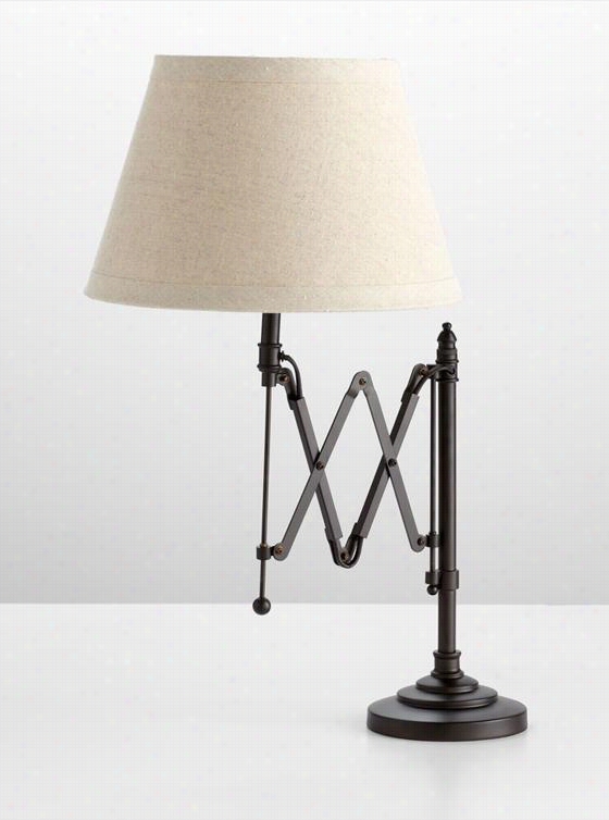 Edward Scissor Table Lamp - 28hx21w, Black