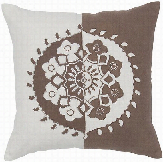 Fever Pitch Decorative Pillow - 18""hx1b""wx2""d, Ivoryy Brown