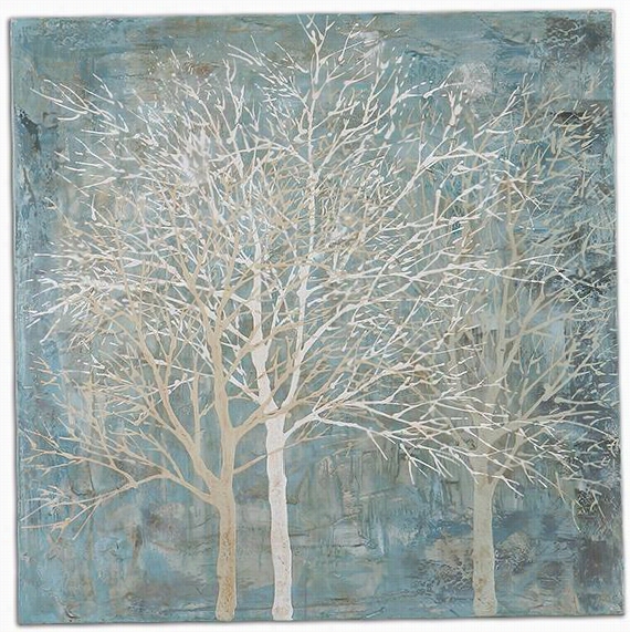 Hand-painted Muted Silhouette Wall A Rg - 39""square, Carolyn Kinder