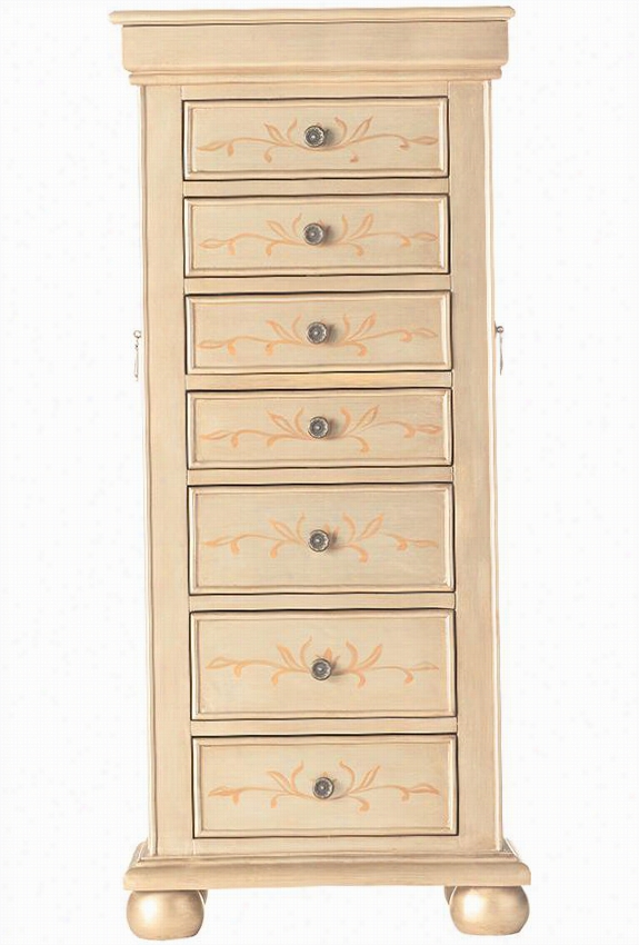 Haven Jewelry Armoire - 46""hx20"&q Uot;wx12""d, Gold