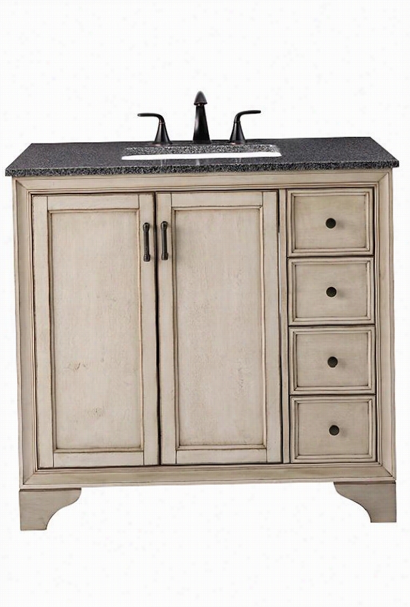 Hazelton 37""w Bathroom Vanity - 39""hx37""wx22""d, Grye