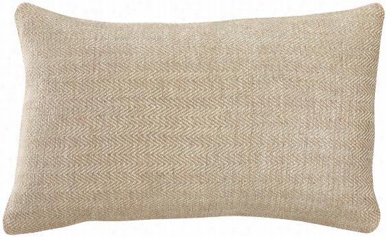 Herringbone Lumbsr Pillow - 12""hx20""wx4""d, Herringbone Sil