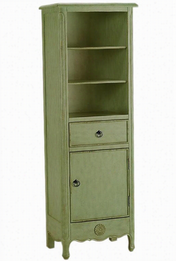 Keys Linen Storage Closet - 60""hx20""w, Distressed Pear Green