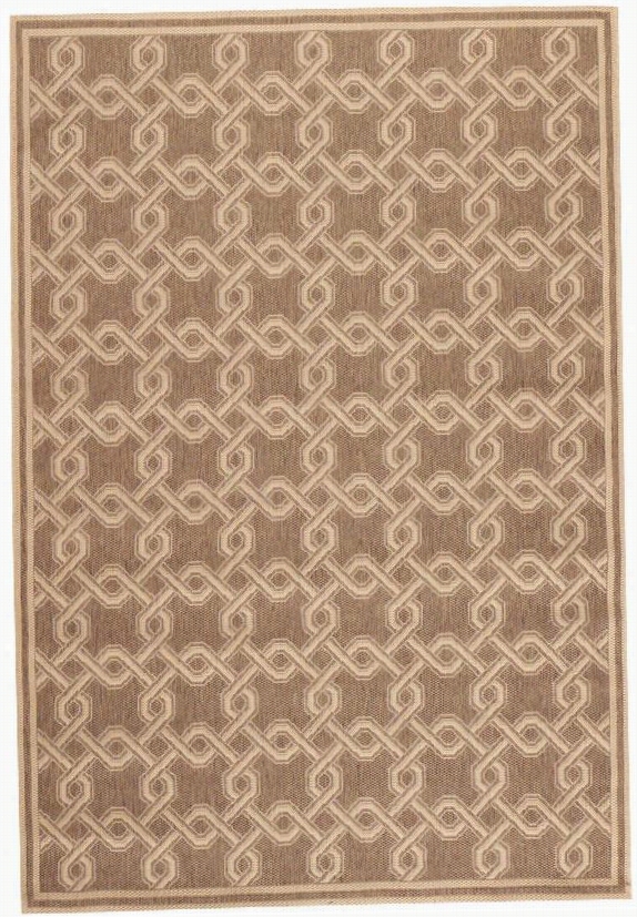 Martha Stewart Living Crossljnk All-weather Area Rug - 6'7""x9'6&quott;", Brown