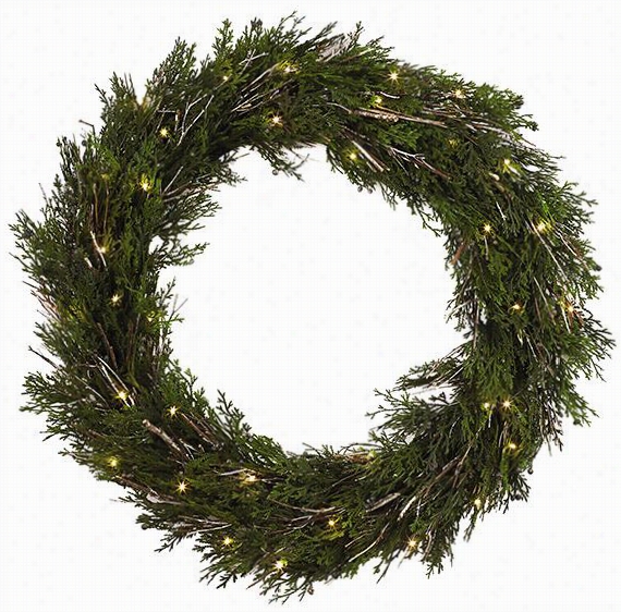 Martha Stew Art Living Mixed Pine Wreath - 24""diameterx5""d, Mixed Pine