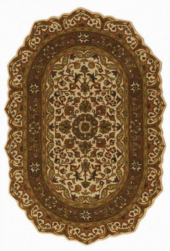 Masterpiece I Area Rug - 6'x9', Beige