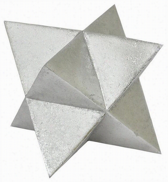 Metallic Star - 3.75""hx5.5""wx5.5""d, Silver