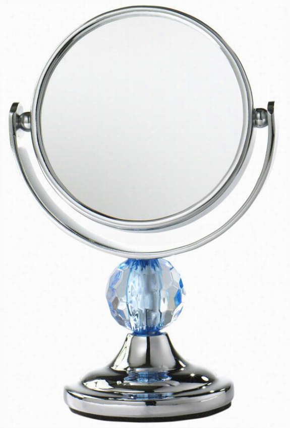 Mini Me Makeup Mirror - 5hx2wx3d, Silver Chrome